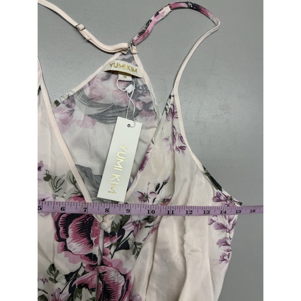 Yumi Kim Sugar & Spice Floral Pajama Romper Swoon Light Cameo Pink Sz M NWT - Picture 6 of 14
